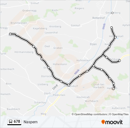 678 bus Line Map