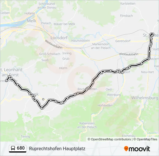 680 Bus Line Map