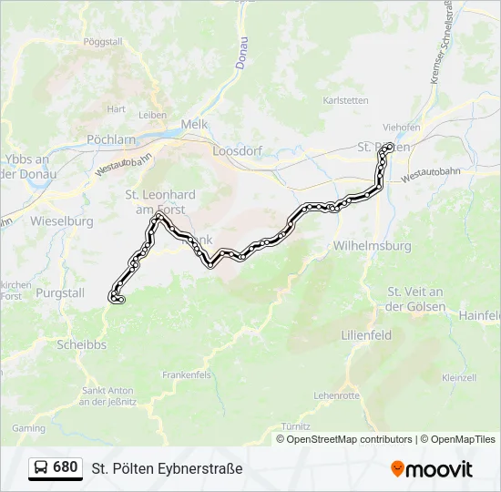 680 Bus Line Map
