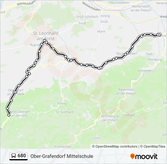 680 Bus Line Map