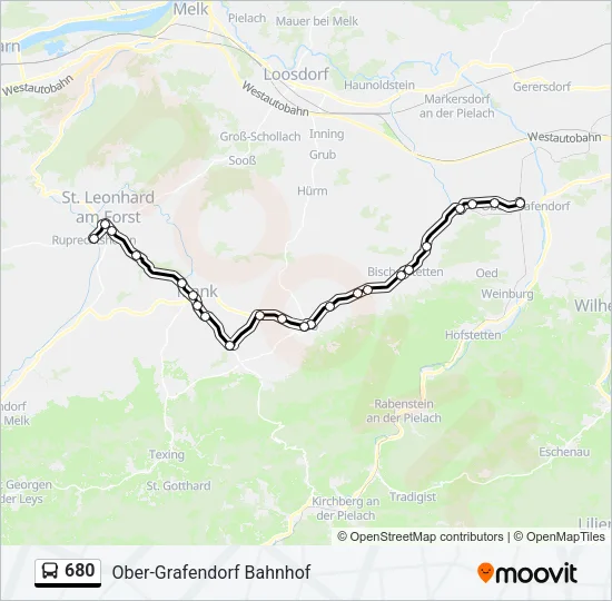 680 Bus Line Map
