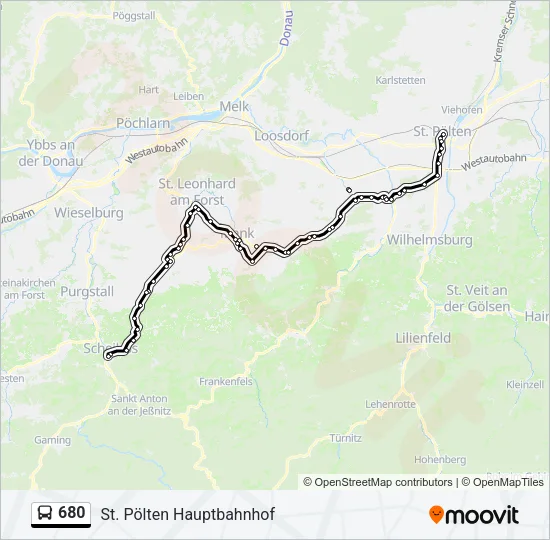 680 Bus Line Map