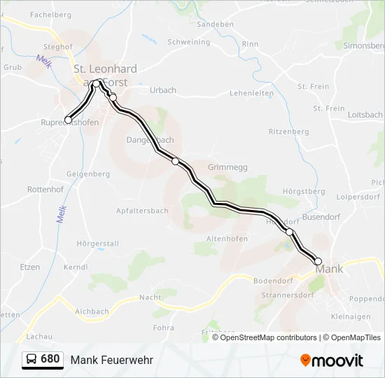 680 Bus Line Map