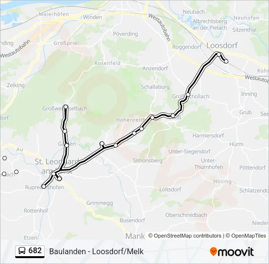 682 Bus Line Map