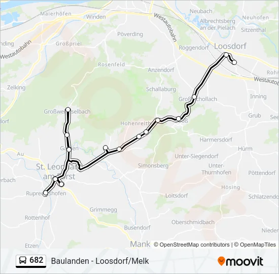 682 Bus Line Map
