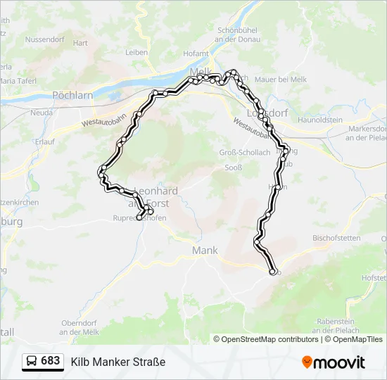 683 Bus Line Map