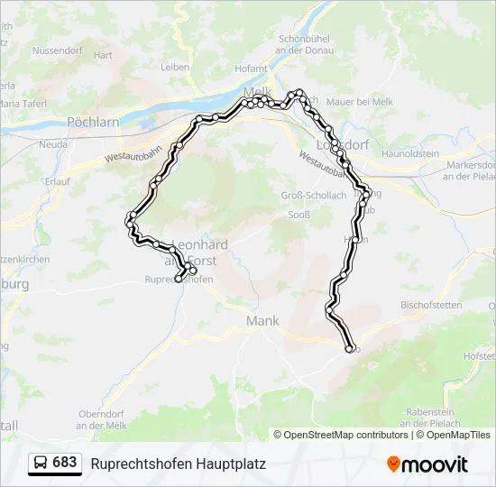 683 Bus Line Map