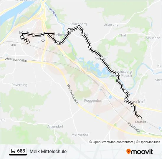 683 Bus Line Map