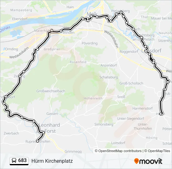 683 Bus Line Map
