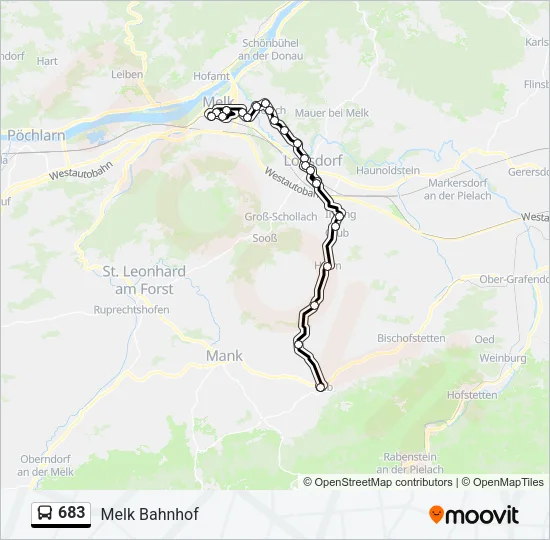 683 Bus Line Map