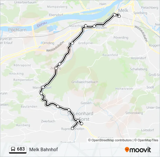 683 Bus Line Map