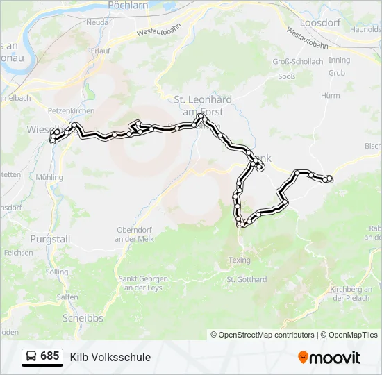 685 Bus Line Map