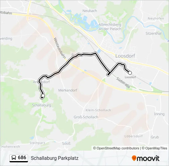 686 Bus Line Map