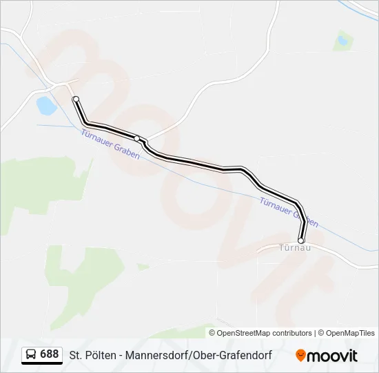 688 Bus Line Map