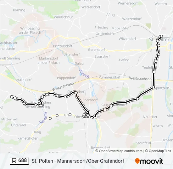 688 Bus Line Map