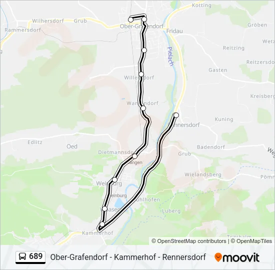 689 Bus Line Map