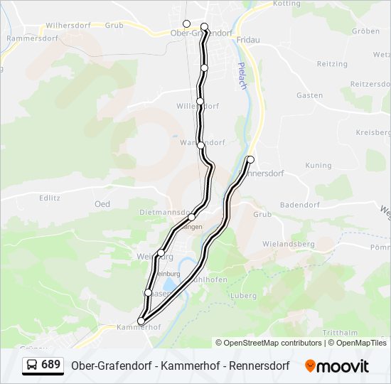 689 bus Line Map