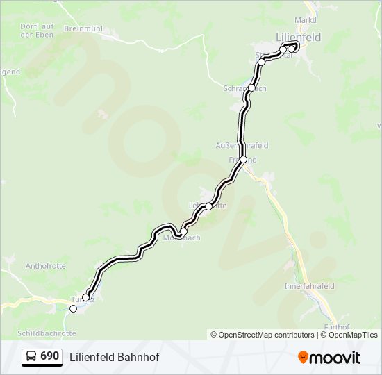 690 bus Line Map