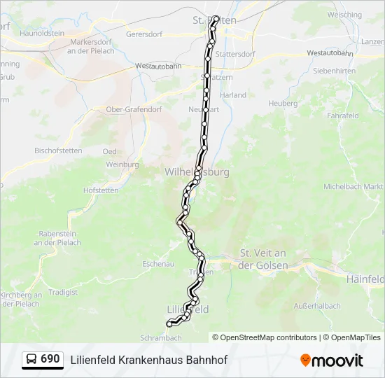 690 Bus Line Map