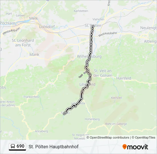 690 Bus Line Map