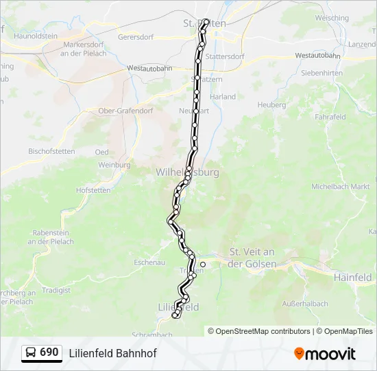690 Bus Line Map