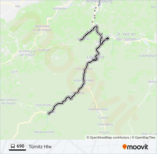 690 bus Line Map