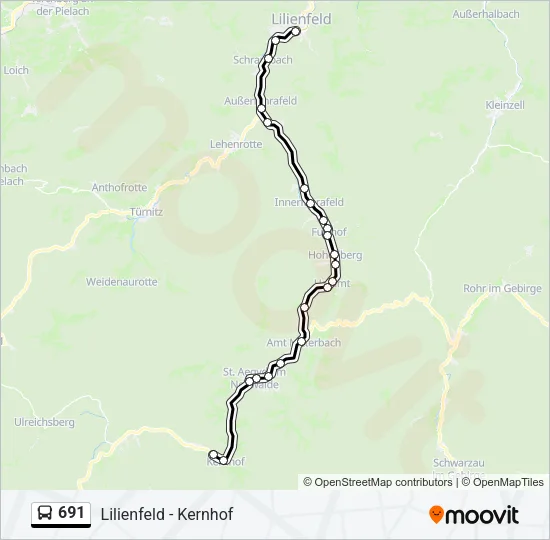 691 Bus Line Map