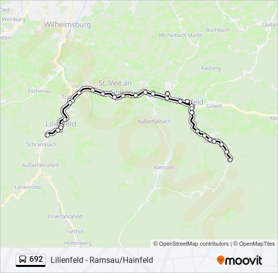 692 bus Line Map