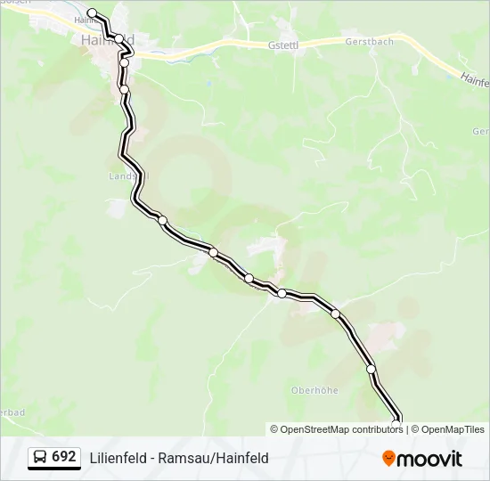 692 Bus Line Map