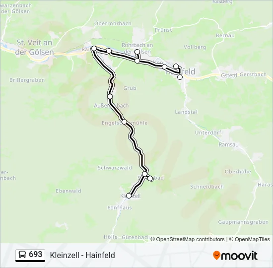 693 Bus Line Map