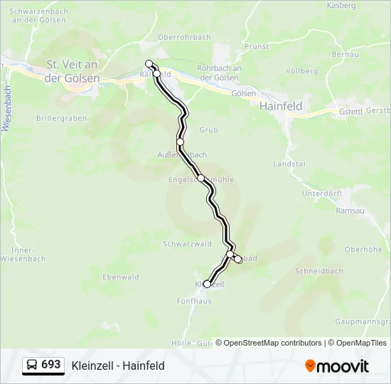 693 Bus Line Map