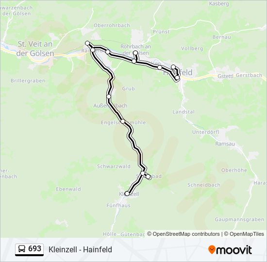 693 bus Line Map