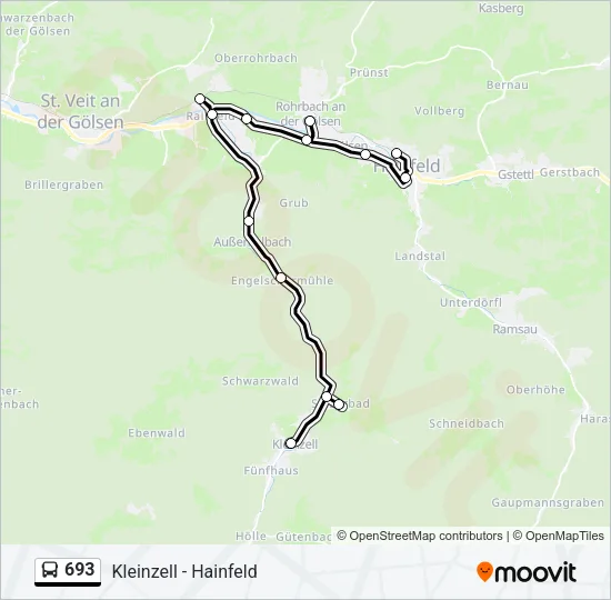 693 Bus Line Map