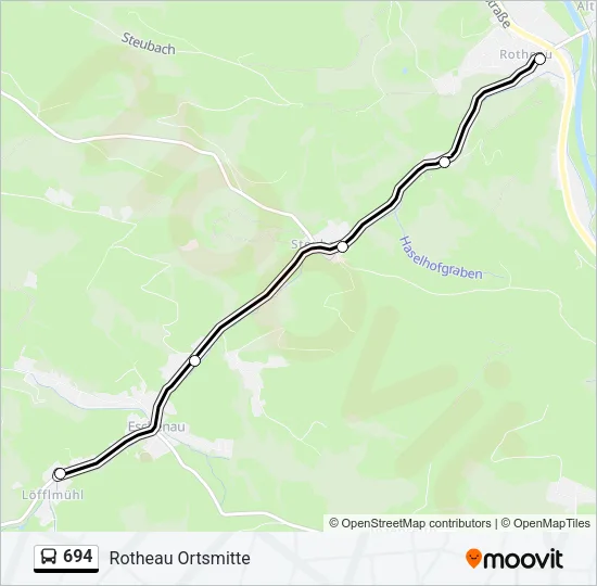 694 Bus Line Map