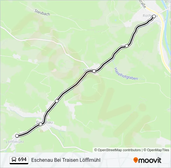 694 Bus Line Map