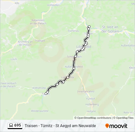695 Bus Line Map