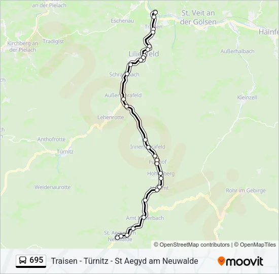 695 Bus Line Map