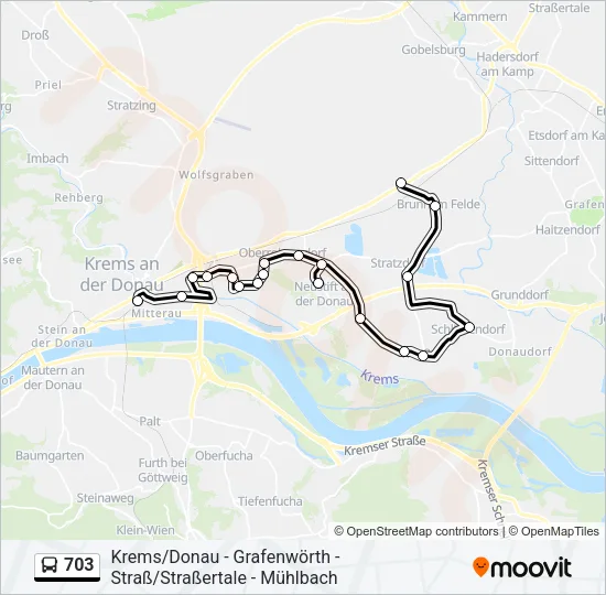 703 Bus Line Map