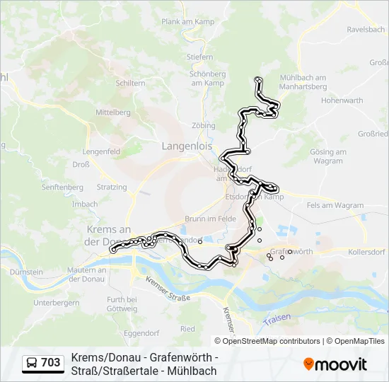 703 Bus Line Map