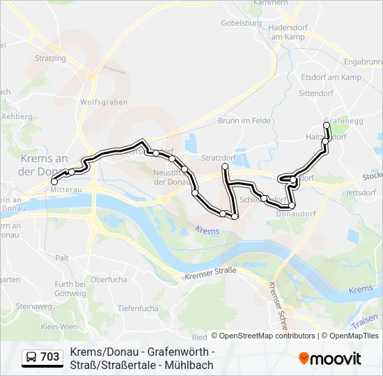 703 Bus Line Map