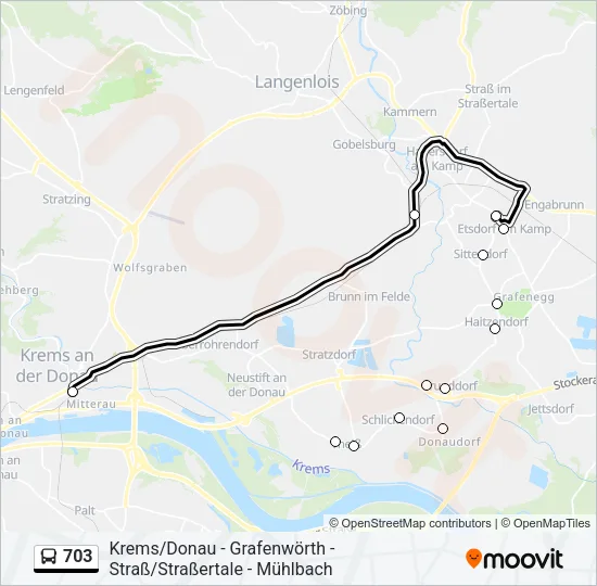 703 Bus Line Map