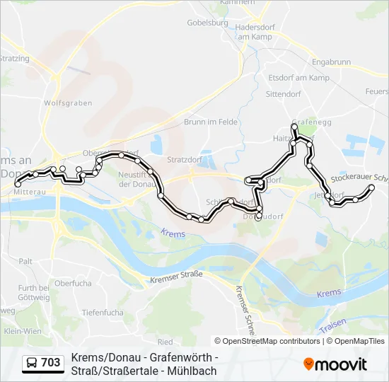 703 Bus Line Map