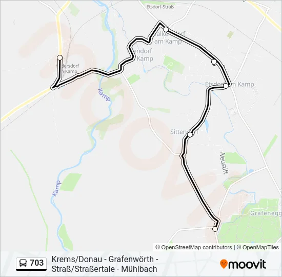 703 Bus Line Map