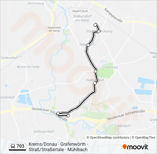 703 Bus Line Map