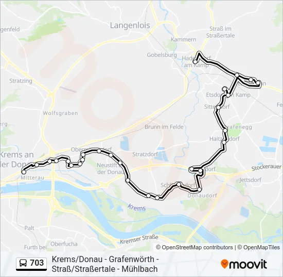 703 Bus Line Map