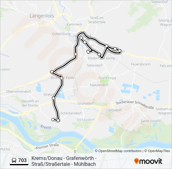 703 Bus Line Map