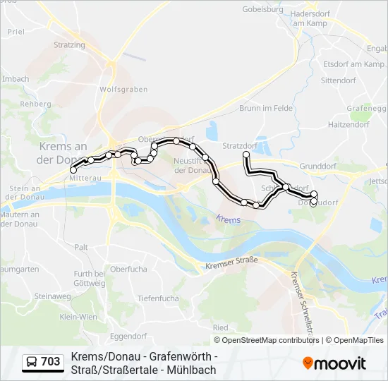 703 Bus Line Map