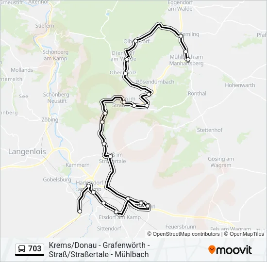 703 Bus Line Map