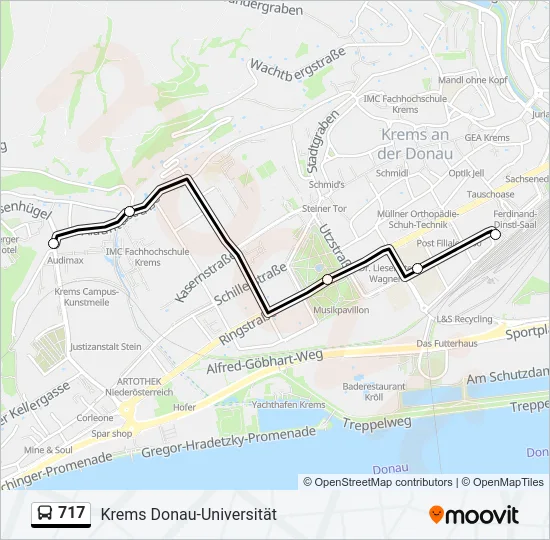 717 Bus Line Map
