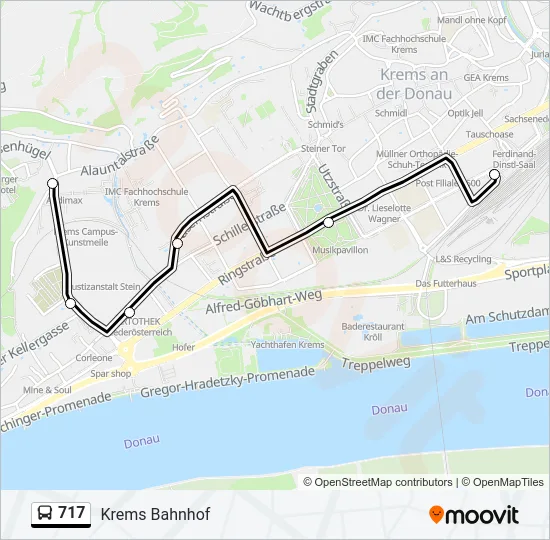 717 Bus Line Map